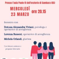 Incontro a Gambara (BS) mercoledì 23 marzo ore 20.15