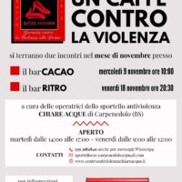Incontri ‘Un caffè contro la violenza’ – venerdì 18 novembre