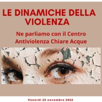 Le dinamiche della violenza – Sabbio Chiese venerdì 25 novembre ore 20.30