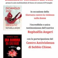 incontro con l’autrice Raphaëlla Angeri e le operatrici di Chiare Acque  a Preseglie (BS) domenica 27 novembre ore 14.00
