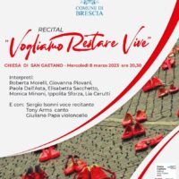 Recital “Vogliamo restare vive”  Mercoledì 8 marzo 20223