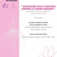 Incontro “RIFLESSIONI SULLA VIOLENZA CONTRO LE DONNE ANZIANE”