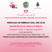 Incontro con le operatrici di Chiare Acque ‘Sguardi diversi per educare al rispetto’