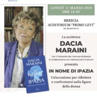Presentazione del libro IN NOME DI IPAZIA. Riflessioni sul destino femminile – con la presenza della scrittrice DACIA MARAINI
