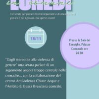 Incontro di sensibilizzazione contro la violenza sulle donne – Palazzo comunale di Seniga (BS)