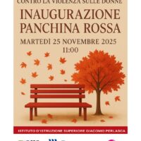 martedì 25 novembre 2025 alle ore 11.00 – Inaugurazione panchina rossa a Idro