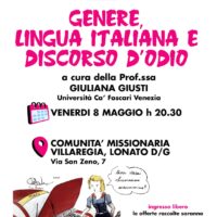 Genere, lingua italiana e discorso d’odio – Lonato 8 maggio 2026